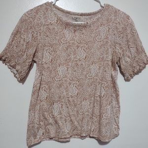 Ann Taylor Loft Short Sleeve Blouse (Woman's XS Petite)
